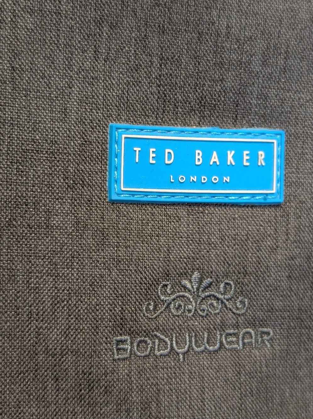 Ted Baker London Laptop Messenger Bag Gray Blue Trim NWT Bodywear Work Travel